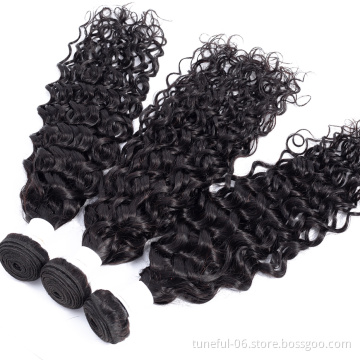 Tuneful Raw Brazilian Virgin Hair Water Wave 100% Human Hair Weave Unprocessed Cuticle Aligned Hair Bundles Wholesale Price